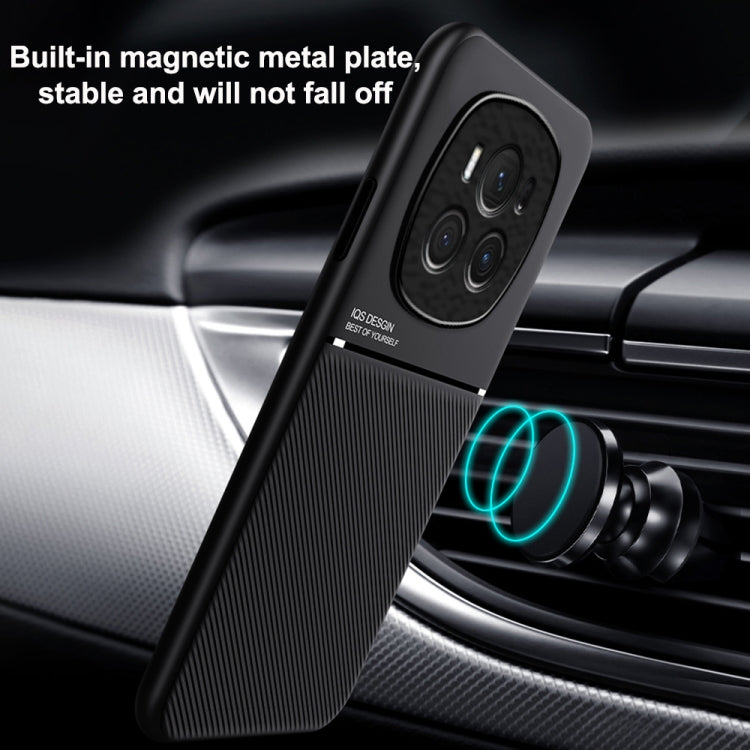 For Honor Magic6 Pro Classic Tilt Strip Grain Magnetic PC Hybrid TPU Phone Case(Black) - free shipping - PMC Jewellery - Order now!