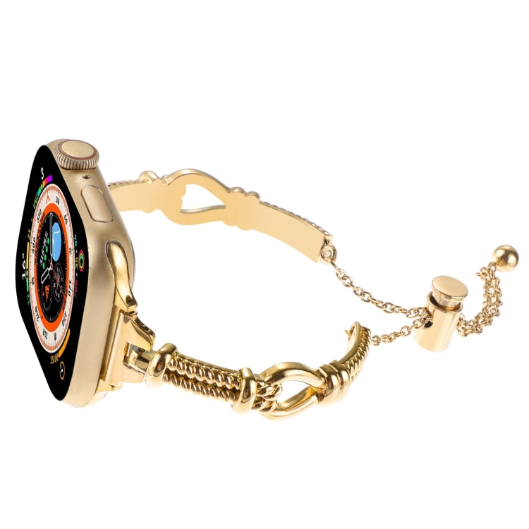 For Apple Watch SE 2023 40mm Twist Metal Bracelet Chain Watch Band(Gold) - Watch Bands by PMC TechLife | Online Shopping South Africa | PMC TechLife