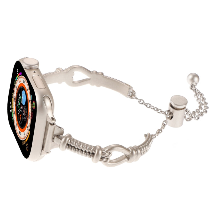 For Apple Watch Series 9 41mm Twist Metal Bracelet Chain Watch Band(Starlight) - Watch Bands by PMC TechLife | Online Shopping South Africa | PMC TechLife