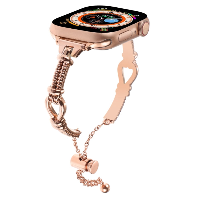 For Apple Watch SE 40mm Twist Metal Bracelet Chain Watch Band(Rose Gold) - Watch Bands by PMC TechLife | Online Shopping South Africa | PMC TechLife
