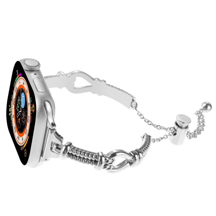For Apple Watch Series 2 42mm Twist Metal Bracelet Chain Watch Band(Silver) - Watch Bands by PMC TechLife | Online Shopping South Africa | PMC TechLife
