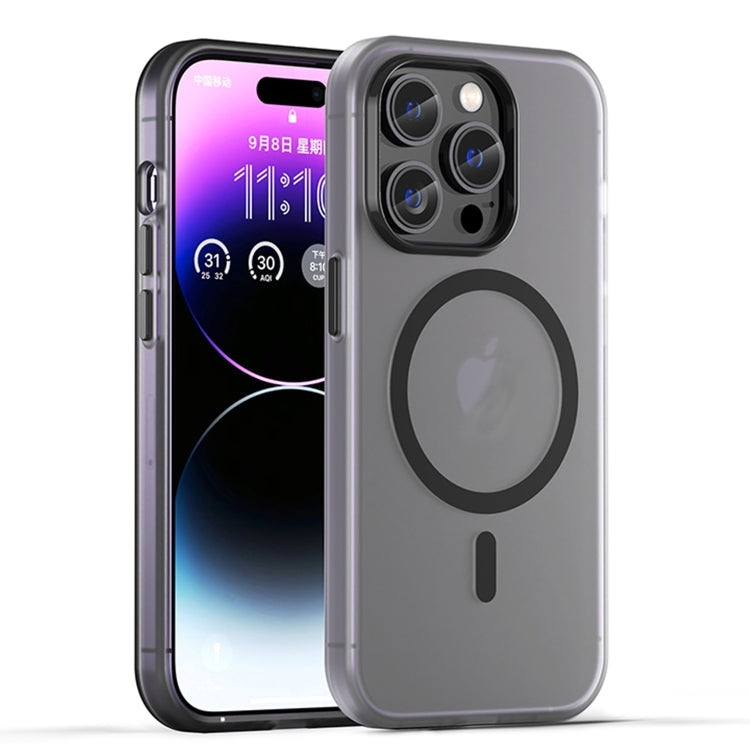 For iPhone 16 Pro Max MagSafe Frosted Translucent TPU + PC Full Coverage Phone Case(Black) - free shipping - PMC TechLife - Order now!