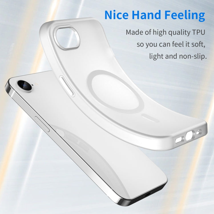 For iPhone 16e MagSafe Frosted Translucent TPU + PC Full Coverage Phone Case(White) - iPhone 16e Cases by PMC TechLife | Online Shopping South Africa | PMC TechLife | Buy Now Pay Later Mobicred