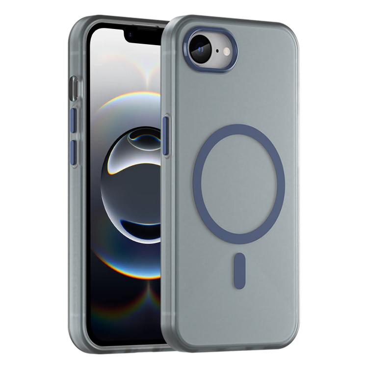 For iPhone 16e MagSafe Frosted Translucent TPU + PC Full Coverage Phone Case(Dark Blue) - iPhone 16e Cases by PMC TechLife | Online Shopping South Africa | PMC TechLife | Buy Now Pay Later Mobicred