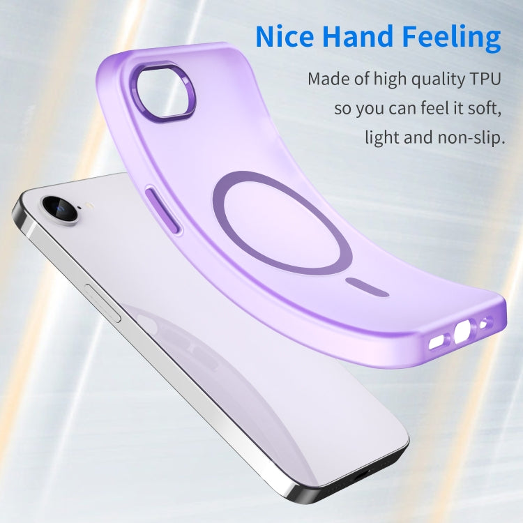 For iPhone 16e MagSafe Frosted Translucent TPU + PC Full Coverage Phone Case(Dark Purple) - free shipping - PMC TechLife - Order now!