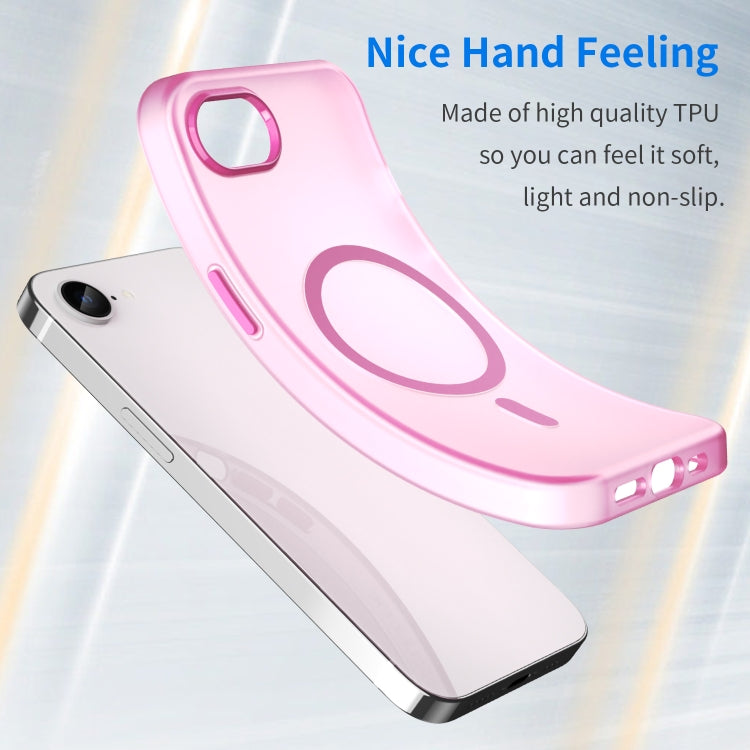For iPhone 16e MagSafe Frosted Translucent TPU + PC Full Coverage Phone Case(Pink) - iPhone 16e Cases by PMC TechLife | Online Shopping South Africa | PMC TechLife | Buy Now Pay Later Mobicred