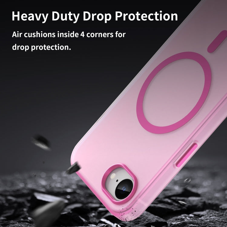 For iPhone 16e MagSafe Frosted Translucent TPU + PC Full Coverage Phone Case(Pink) - iPhone 16e Cases by PMC TechLife | Online Shopping South Africa | PMC TechLife | Buy Now Pay Later Mobicred