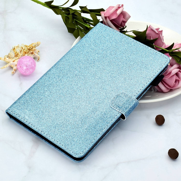 For Lenovo Tab P12 2023 / TB370FU Varnish Glitter Powder Smart Leather Tablet Case(Blue) - Lenovo by PMC TechLife | Online Shopping South Africa | PMC TechLife | Buy Now Pay Later Mobicred