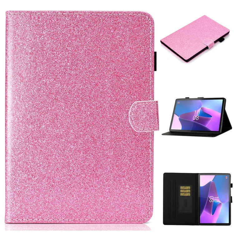 For Lenovo Tab P12 2023 / TB370FU Varnish Glitter Powder Smart Leather Tablet Case(Pink) - free shipping - PMC TechLife - Order now!