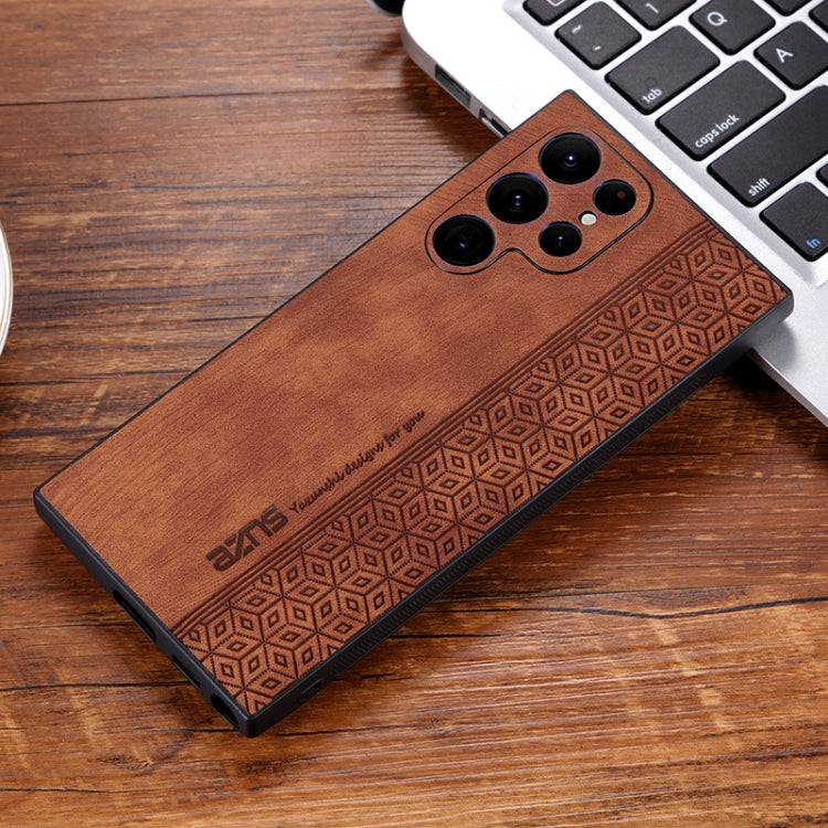 For Samsung Galaxy S24 Ultra 5G AZNS 3D Embossed Skin Feel Phone Case(Brown) - Galaxy S24 Ultra 5G Cases by AZNS | Online Shopping South Africa | PMC TechLife | Buy Now Pay Later Mobicred