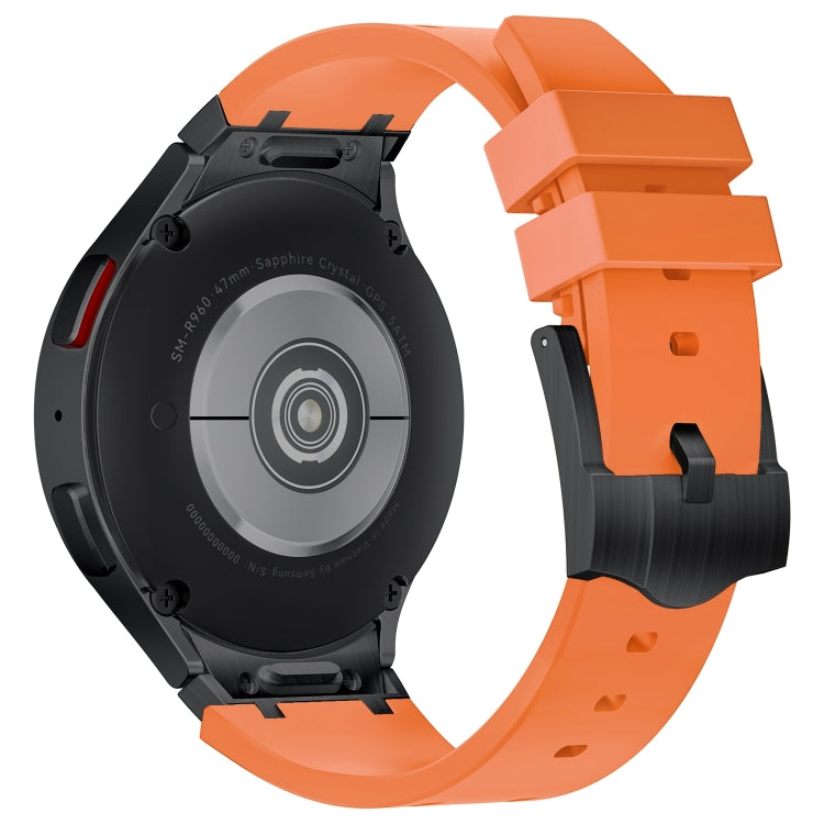 For Samsung Galaxy watch 4 / 5 / 6 AP Series Liquid Silicone Watch Band(Black Orange) - Watch Bands by PMC TechLife | Online Shopping South Africa | PMC TechLife