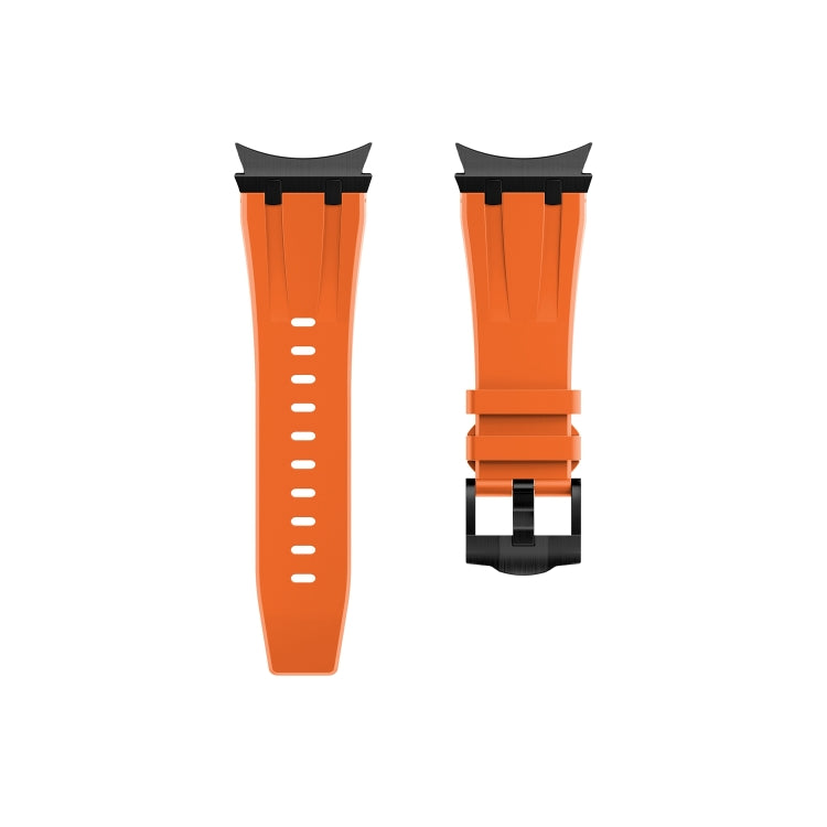 For Samsung Galaxy watch 4 / 5 / 6 AP Series Liquid Silicone Watch Band(Black Orange) - Watch Bands by PMC TechLife | Online Shopping South Africa | PMC TechLife