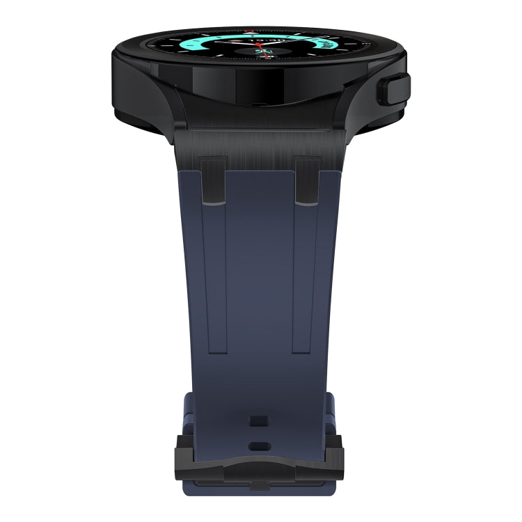 For Samsung Galaxy Watch 4 / 5 / 6 AP Series Liquid Silicone Watch Band(Black Blue) - free shipping - PMC TechLife - Order now!
