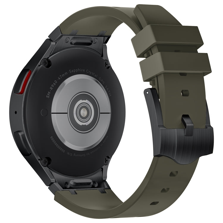 For Samsung Galaxy watch 4 / 5 / 6 AP Series Liquid Silicone Watch Band(Black Green) - Watch Bands by PMC TechLife | Online Shopping South Africa | PMC TechLife