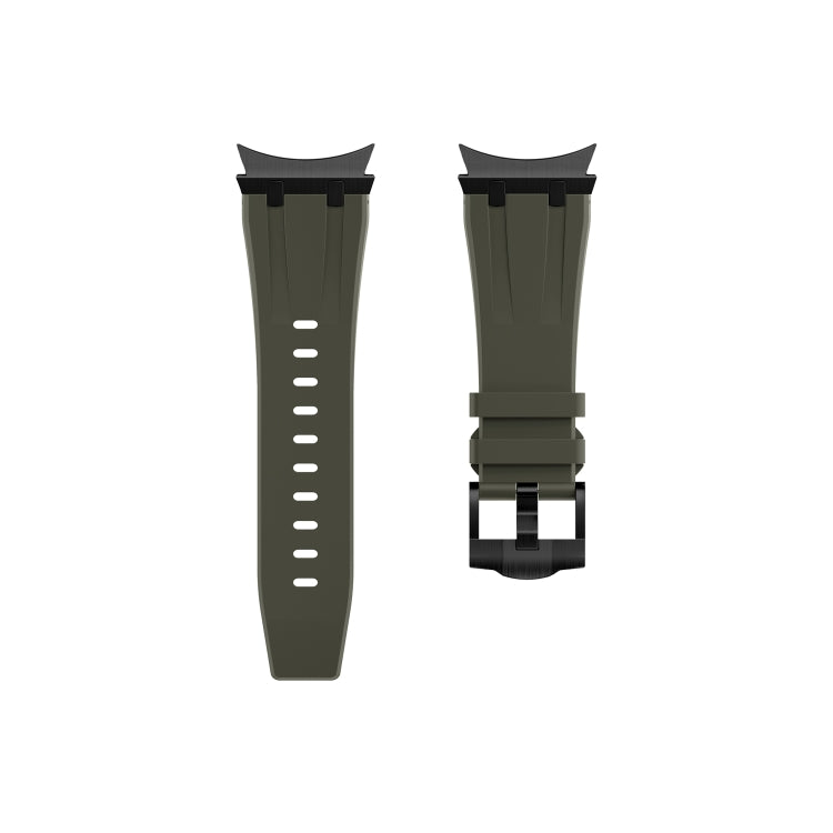 For Samsung Galaxy watch 4 / 5 / 6 AP Series Liquid Silicone Watch Band(Black Green) - Watch Bands by PMC TechLife | Online Shopping South Africa | PMC TechLife