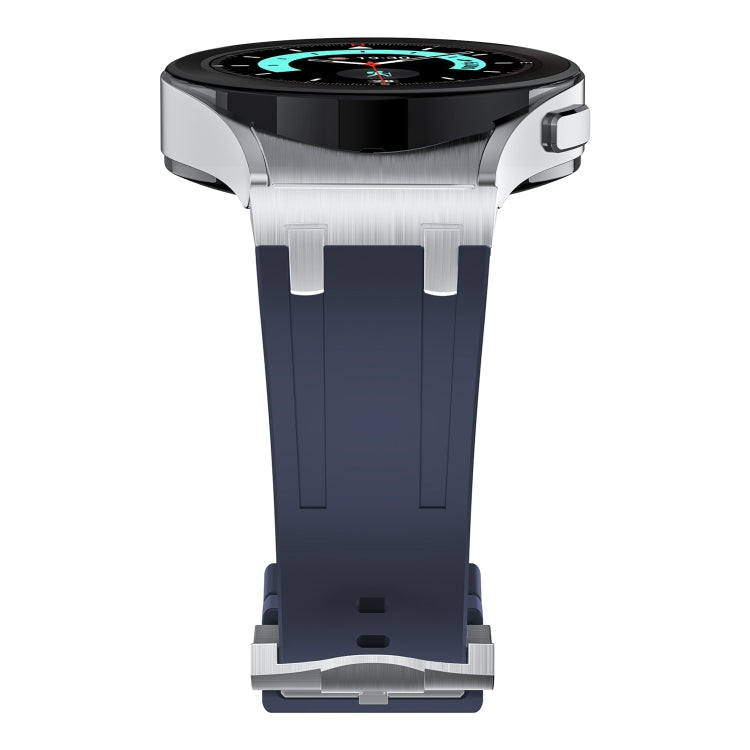 For Samsung Galaxy watch 4 / 5 / 6 AP Series Liquid Silicone Watch Band(Silver Blue) - Watch Bands by PMC TechLife | Online Shopping South Africa | PMC TechLife