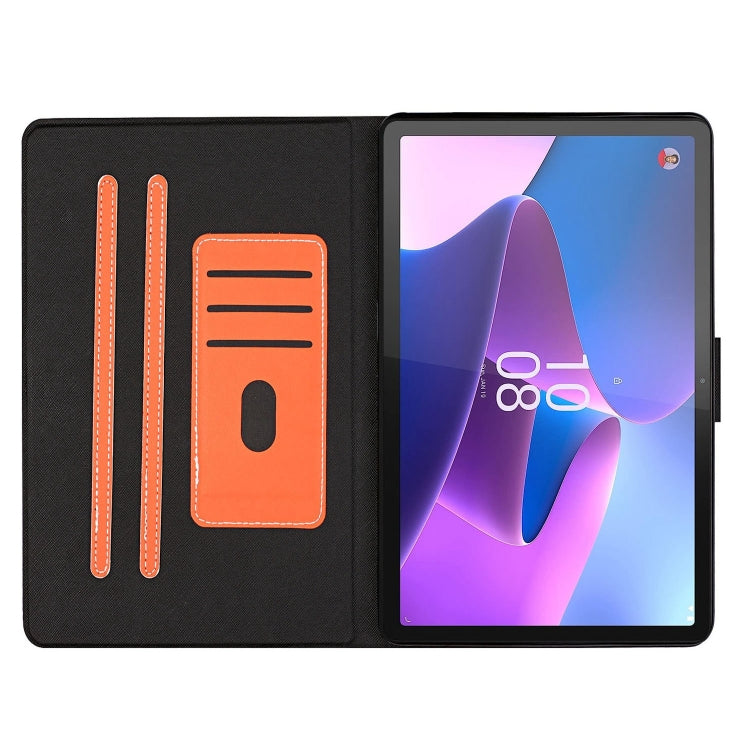 For Lenovo Tab P12 2023 / TB370FU Pure Color Smart Leather Tablet Case(Orange) - Lenovo by PMC TechLife | Online Shopping South Africa | PMC TechLife | Buy Now Pay Later Mobicred