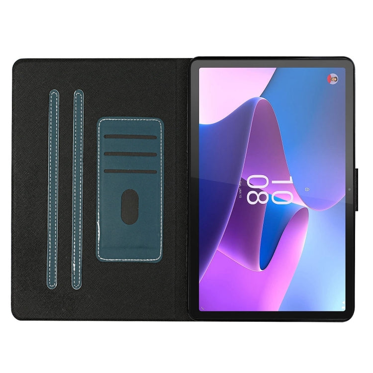 For Lenovo Tab P12 2023 / TB370FU Pure Color Smart Leather Tablet Case(Deep Green) - Lenovo by PMC TechLife | Online Shopping South Africa | PMC TechLife | Buy Now Pay Later Mobicred