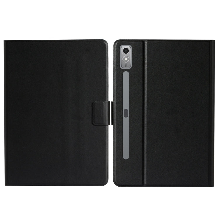 For Lenovo Tab P12 2023 / TB370FU Pure Color Smart Leather Tablet Case(Black) - Lenovo by PMC TechLife | Online Shopping South Africa | PMC TechLife | Buy Now Pay Later Mobicred