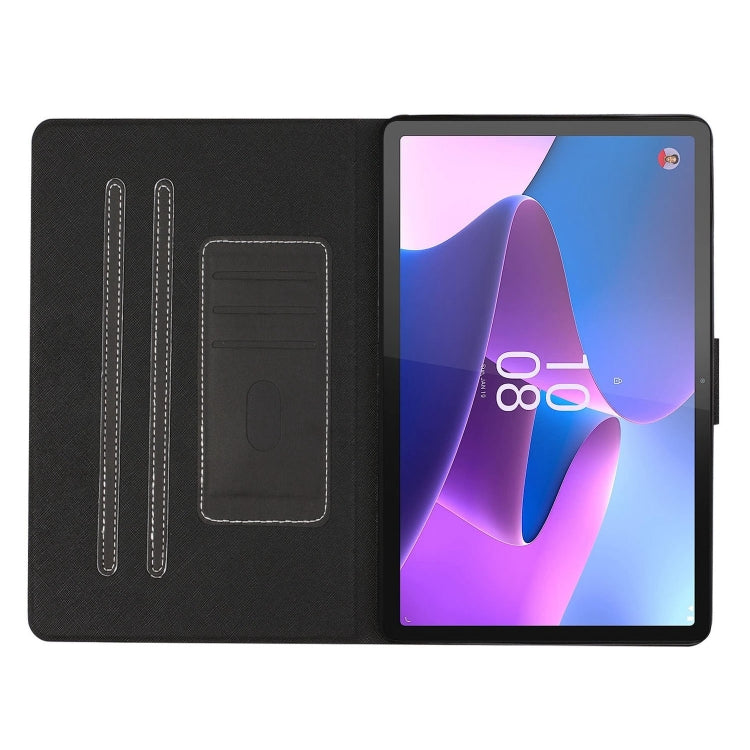 For Lenovo Tab P12 2023 / TB370FU Pure Color Smart Leather Tablet Case(Black) - Lenovo by PMC TechLife | Online Shopping South Africa | PMC TechLife | Buy Now Pay Later Mobicred