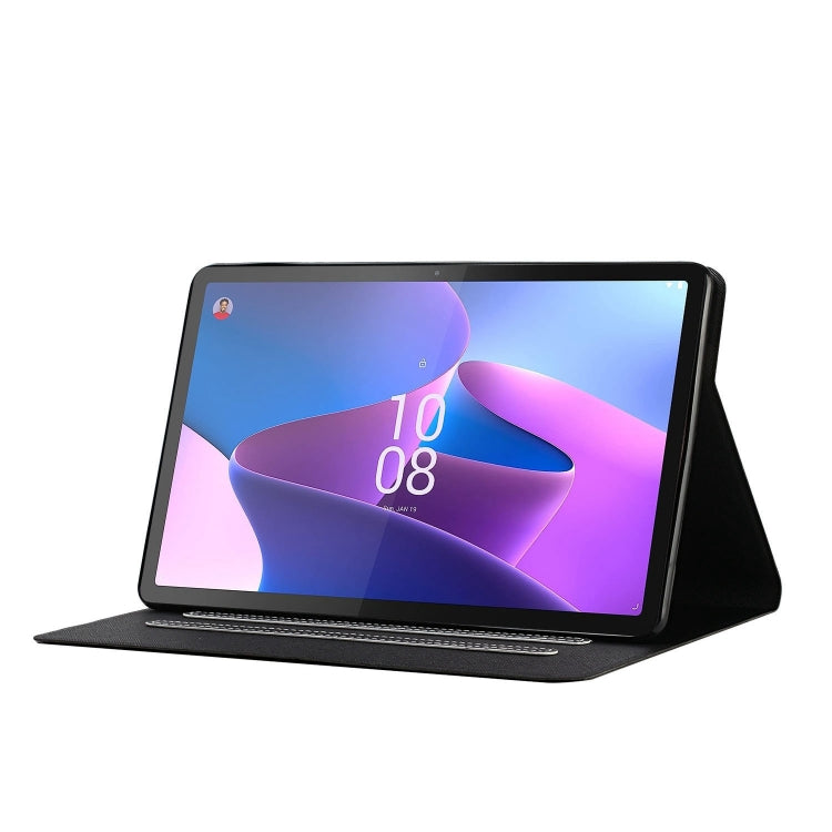 For Lenovo Tab P12 2023 / TB370FU Pure Color Smart Leather Tablet Case(Black) - Lenovo by PMC TechLife | Online Shopping South Africa | PMC TechLife | Buy Now Pay Later Mobicred