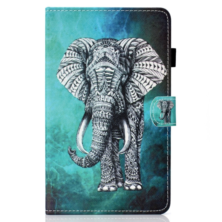 For Lenovo Tab P12 2023 / TB370FU Coloured Drawing Stitching Smart Leather Tablet Case(Elephant) - Lenovo by PMC TechLife | Online Shopping South Africa | PMC TechLife | Buy Now Pay Later Mobicred