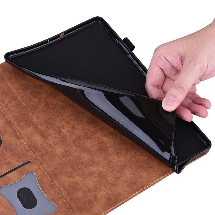 For Honor Pad 9 Splicing Shockproof Leather Tablet Case(Brown) - Honor by PMC TechLife | Online Shopping South Africa | PMC TechLife | Buy Now Pay Later Mobicred