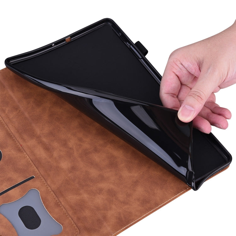 For Honor Pad X8a Splicing Shockproof Leather Tablet Case(Brown) - Honor by PMC TechLife | Online Shopping South Africa | PMC TechLife | Buy Now Pay Later Mobicred