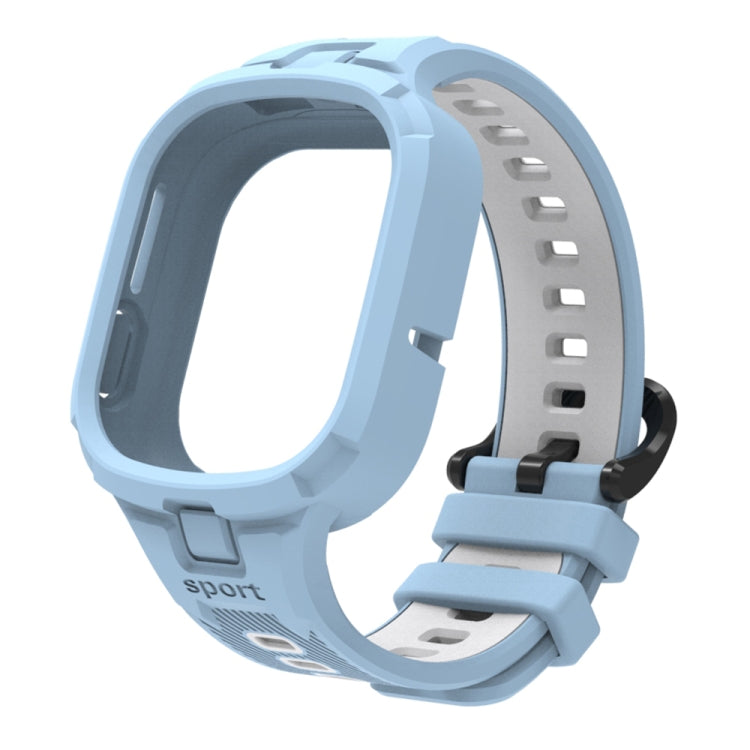 For Honor Watch 4 Two Color Integrated TPU Watch Band(Light Blue White) - Watch Bands by PMc TechLife | Online Shopping South Africa | PMc TechLife | Buy Now Pay Later Mobicred
