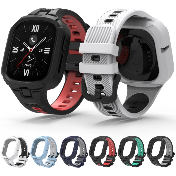 For Honor Watch 4 Two Color Integrated TPU Watch Band(Black Red) - Watch Bands by PMC TechLife | Online Shopping South Africa | PMC TechLife