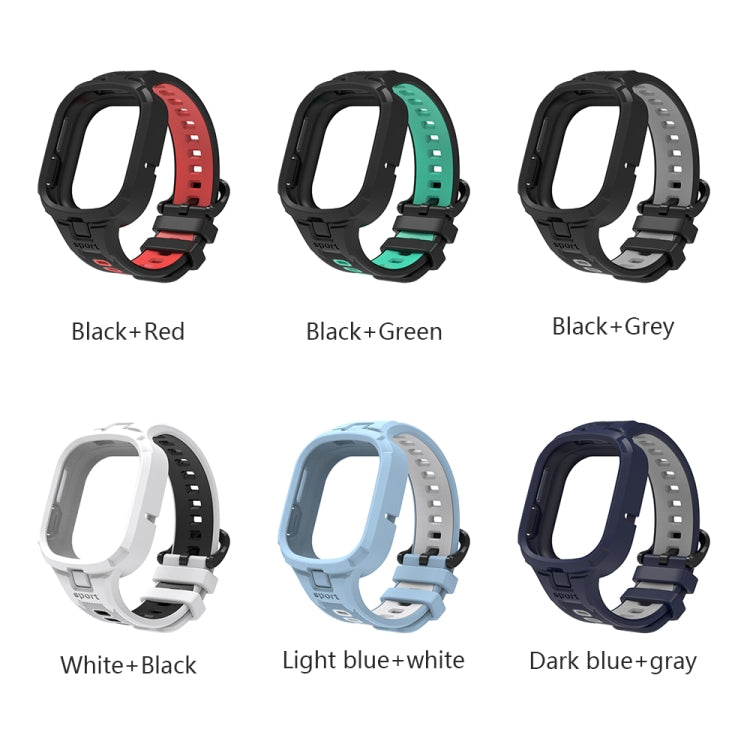 For Honor Watch 4 Two Color Integrated TPU Watch Band(Light Blue White) - Watch Bands by PMc TechLife | Online Shopping South Africa | PMc TechLife | Buy Now Pay Later Mobicred