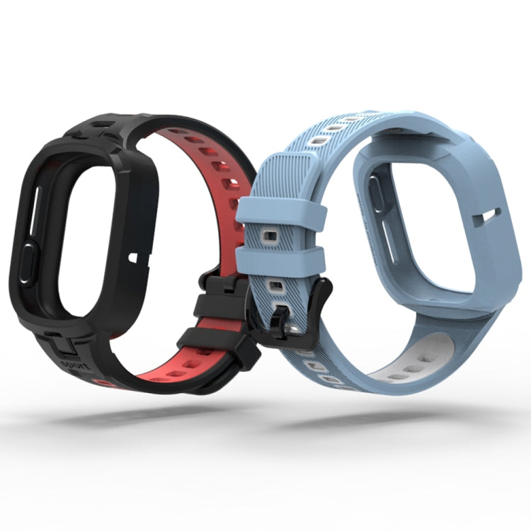 For Honor Watch 4 Two Color Integrated TPU Watch Band(Black Red) - Watch Bands by PMC TechLife | Online Shopping South Africa | PMC TechLife