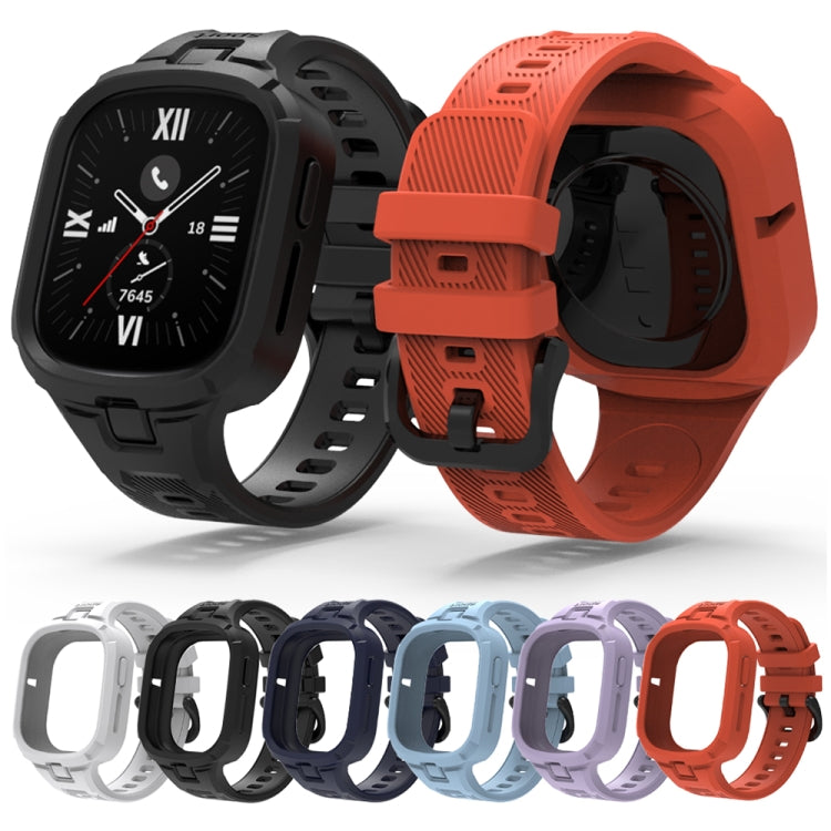 For Honor Watch 4 Solid Color Integrated TPU Watch Band(Black) - Watch Bands by PMC TechLife | Online Shopping South Africa | PMC TechLife