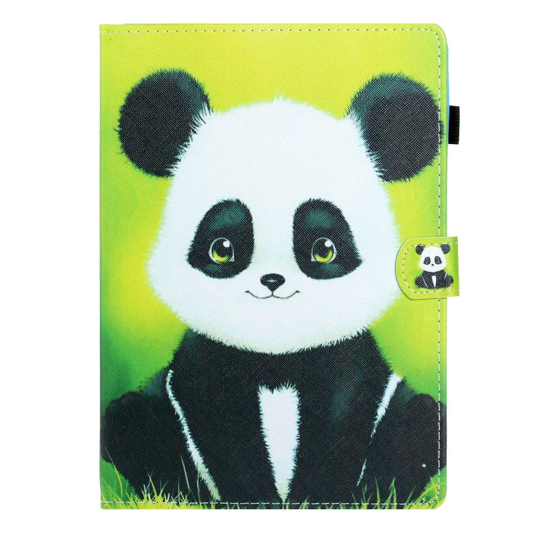 For Lenovo Tab P12 2023 / TB370FU Coloured Drawing Stitching Smart Leather Tablet Case(Panda) - Lenovo by PMC TechLife | Online Shopping South Africa | PMC TechLife | Buy Now Pay Later Mobicred