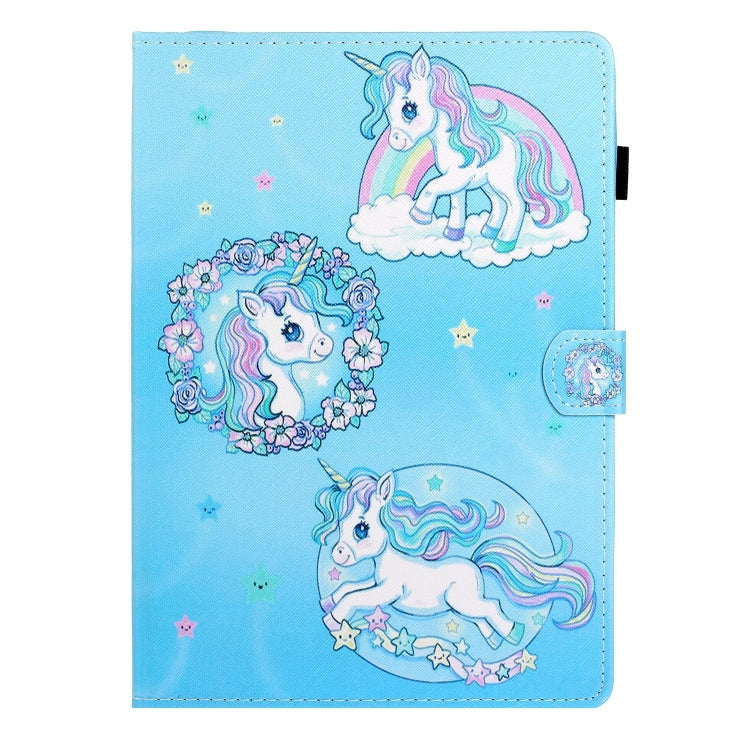 For Lenovo Tab P12 2023 / TB370FU Coloured Drawing Stitching Smart Leather Tablet Case(Unicorn) - Lenovo by PMC TechLife | Online Shopping South Africa | PMC TechLife | Buy Now Pay Later Mobicred