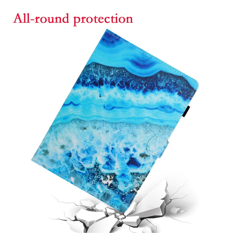 For Lenovo Tab P12 2023 / TB370FU Coloured Drawing Stitching Smart Leather Tablet Case(Blue Marble) - free shipping - PMC TechLife - Order now!