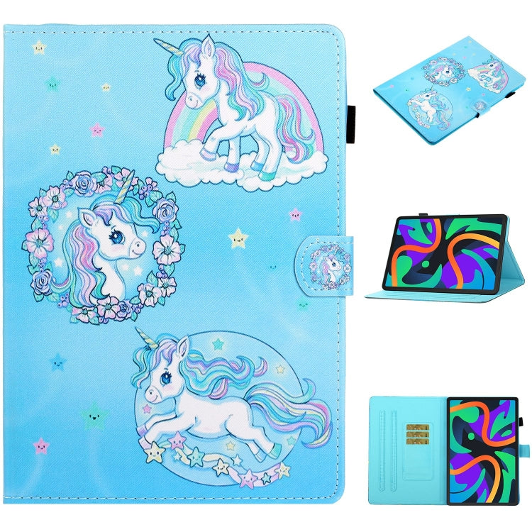 For Lenovo Tab M11/ Xiaoxin Pad 11 2024 Coloured Drawing Stitching Smart Leather Tablet Case(Unicorn) - Lenovo by PMC Jewellery | Online Shopping South Africa | PMC Jewellery | Buy Now Pay Later Mobicred