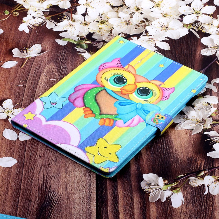 For Lenovo Tab M11/ Xiaoxin Pad 11 2024 Coloured Drawing Stitching Smart Leather Tablet Case(Rainbow Owl) - Lenovo by PMC Jewellery | Online Shopping South Africa | PMC Jewellery | Buy Now Pay Later Mobicred