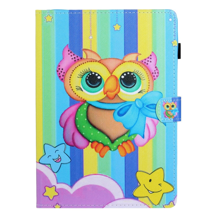 For Lenovo Tab M11/ Xiaoxin Pad 11 2024 Coloured Drawing Stitching Smart Leather Tablet Case(Rainbow Owl) - Lenovo by PMC Jewellery | Online Shopping South Africa | PMC Jewellery | Buy Now Pay Later Mobicred