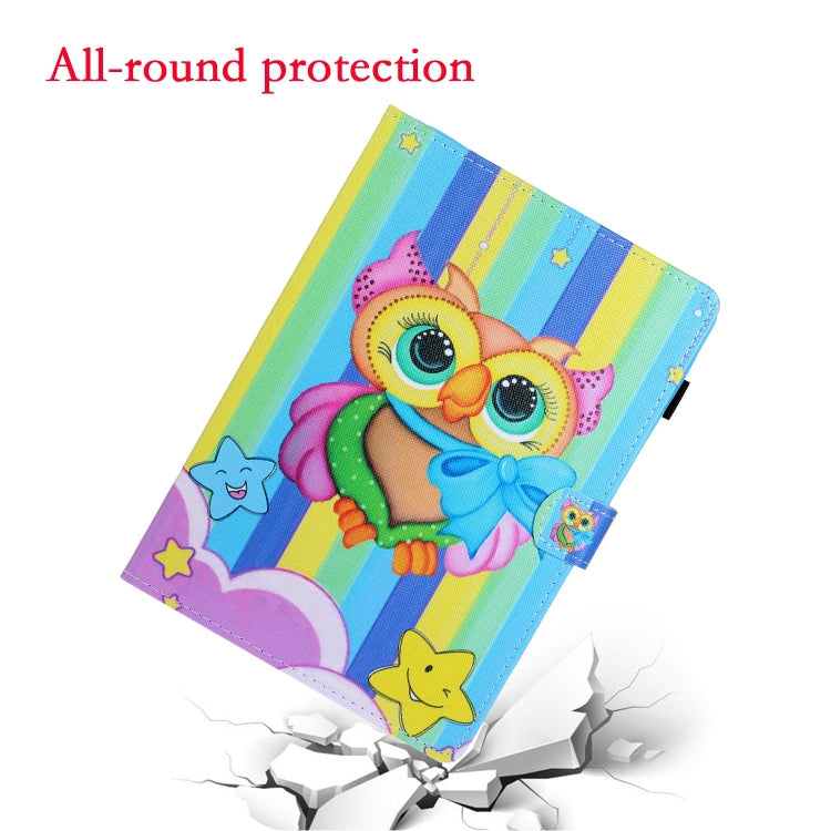 For Lenovo Tab M11/ Xiaoxin Pad 11 2024 Coloured Drawing Stitching Smart Leather Tablet Case(Rainbow Owl) - Lenovo by PMC Jewellery | Online Shopping South Africa | PMC Jewellery | Buy Now Pay Later Mobicred