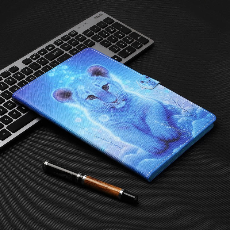 For Lenovo Tab P12 2023 / TB370FU Coloured Drawing Stitching Smart Leather Tablet Case(Little Tiger) - Lenovo by PMC TechLife | Online Shopping South Africa | PMC TechLife | Buy Now Pay Later Mobicred