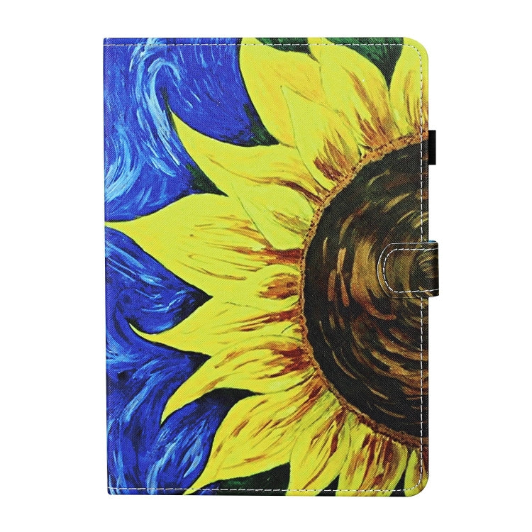 For Lenovo Tab M11/ Xiaoxin Pad 11 2024 Coloured Drawing Stitching Smart Leather Tablet Case(Sunflower) - Lenovo by PMC Jewellery | Online Shopping South Africa | PMC Jewellery | Buy Now Pay Later Mobicred
