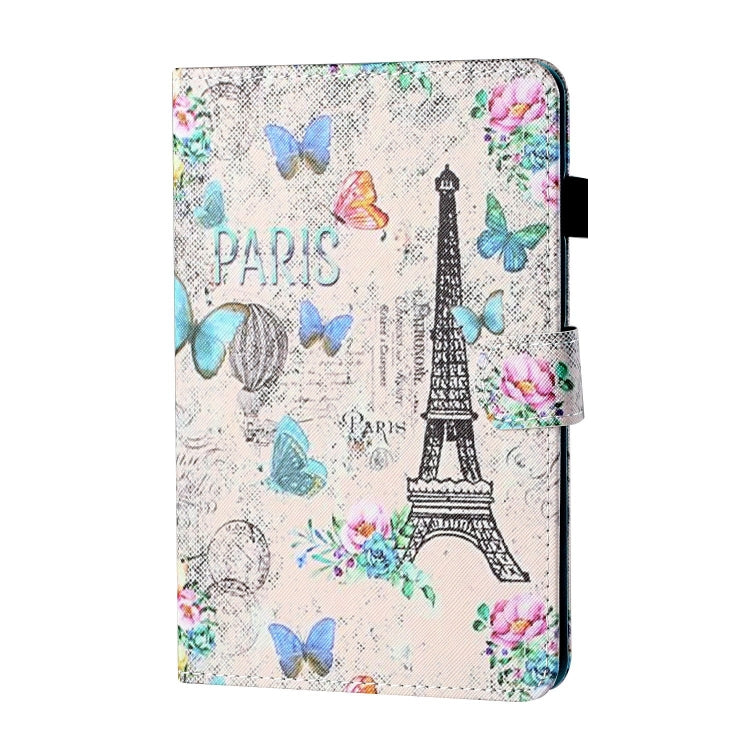 For Lenovo Tab P12 2023 / TB370FU Coloured Drawing Stitching Smart Leather Tablet Case(Tower Butterflies) - Lenovo by PMC TechLife | Online Shopping South Africa | PMC TechLife | Buy Now Pay Later Mobicred