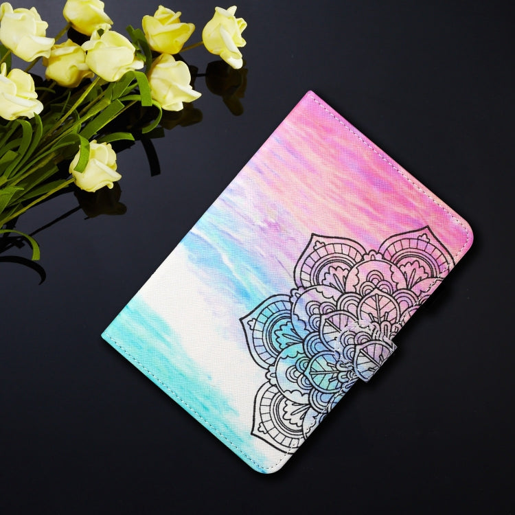 For Lenovo Tab P12 2023 / TB370FU Coloured Drawing Stitching Smart Leather Tablet Case(Colorful Mandala) - Lenovo by PMC TechLife | Online Shopping South Africa | PMC TechLife | Buy Now Pay Later Mobicred