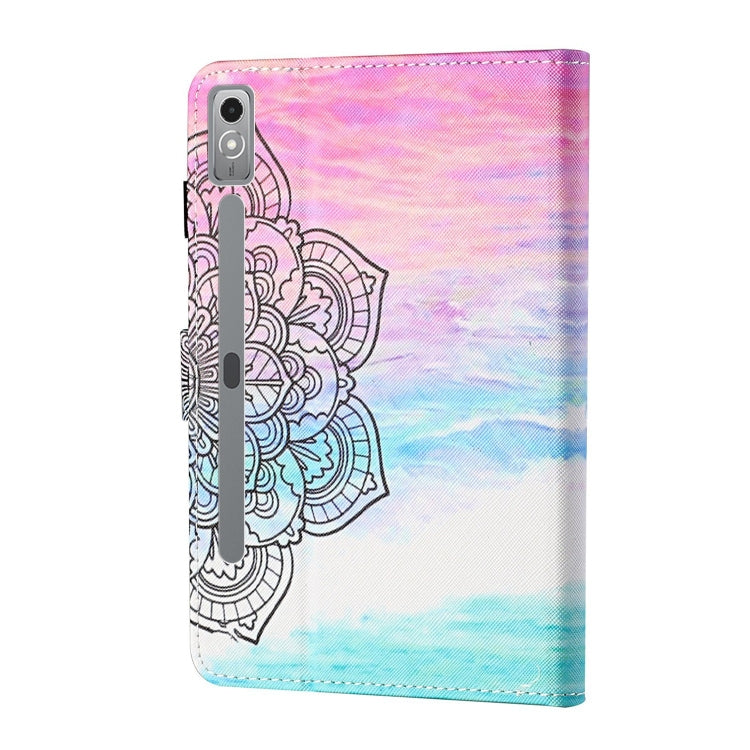 For Lenovo Tab P12 2023 / TB370FU Coloured Drawing Stitching Smart Leather Tablet Case(Colorful Mandala) - Lenovo by PMC TechLife | Online Shopping South Africa | PMC TechLife | Buy Now Pay Later Mobicred