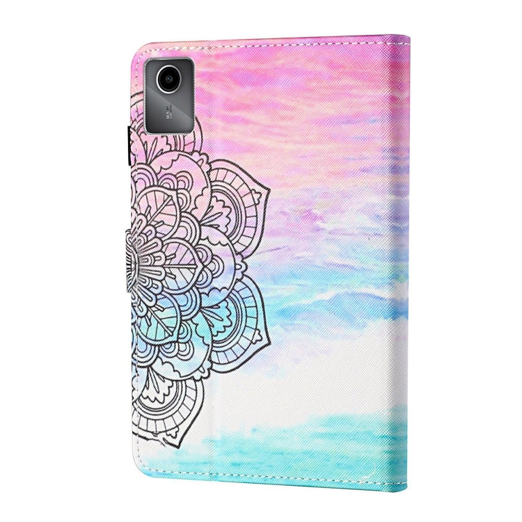 For Lenovo Tab M11/ Xiaoxin Pad 11 2024 Coloured Drawing Stitching Smart Leather Tablet Case(Colorful Mandala) - Lenovo by PMC Jewellery | Online Shopping South Africa | PMC Jewellery | Buy Now Pay Later Mobicred