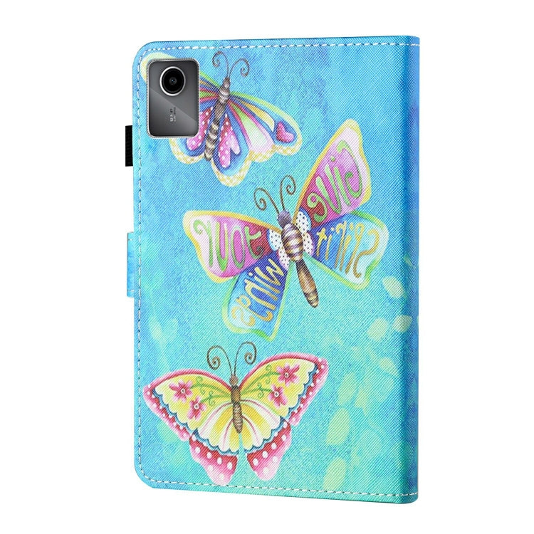 For Lenovo Tab M11/ Xiaoxin Pad 11 2024 Coloured Drawing Stitching Smart Leather Tablet Case(Colorful Butterflies) - Lenovo by PMC Jewellery | Online Shopping South Africa | PMC Jewellery | Buy Now Pay Later Mobicred