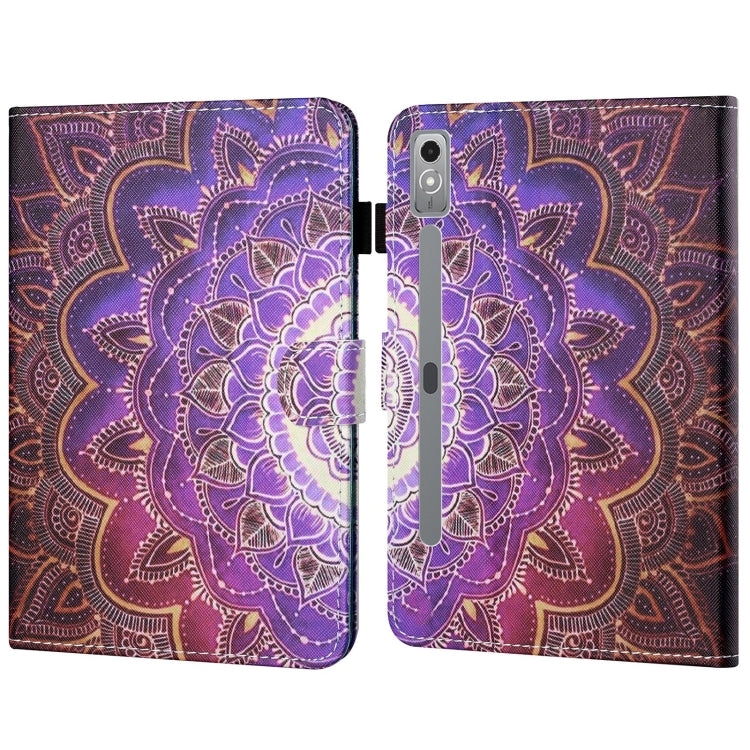 For Lenovo Tab P12 2023 / TB370FU Coloured Drawing Stitching Smart Leather Tablet Case(Mandala Flower) - Lenovo by PMC TechLife | Online Shopping South Africa | PMC TechLife | Buy Now Pay Later Mobicred