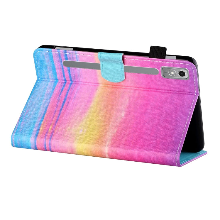 For Lenovo Tab P12 2023 / TB370FU Coloured Drawing Stitching Smart Leather Tablet Case(Sunrise) - Lenovo by PMC TechLife | Online Shopping South Africa | PMC TechLife | Buy Now Pay Later Mobicred