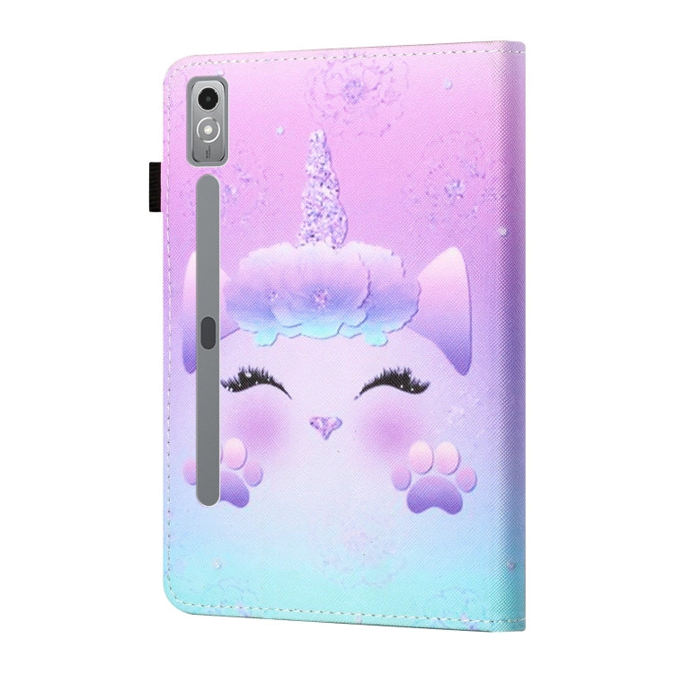 For Lenovo Tab P12 2023 / TB370FU Coloured Drawing Stitching Smart Leather Tablet Case(Unicorn) - Lenovo by PMC TechLife | Online Shopping South Africa | PMC TechLife | Buy Now Pay Later Mobicred